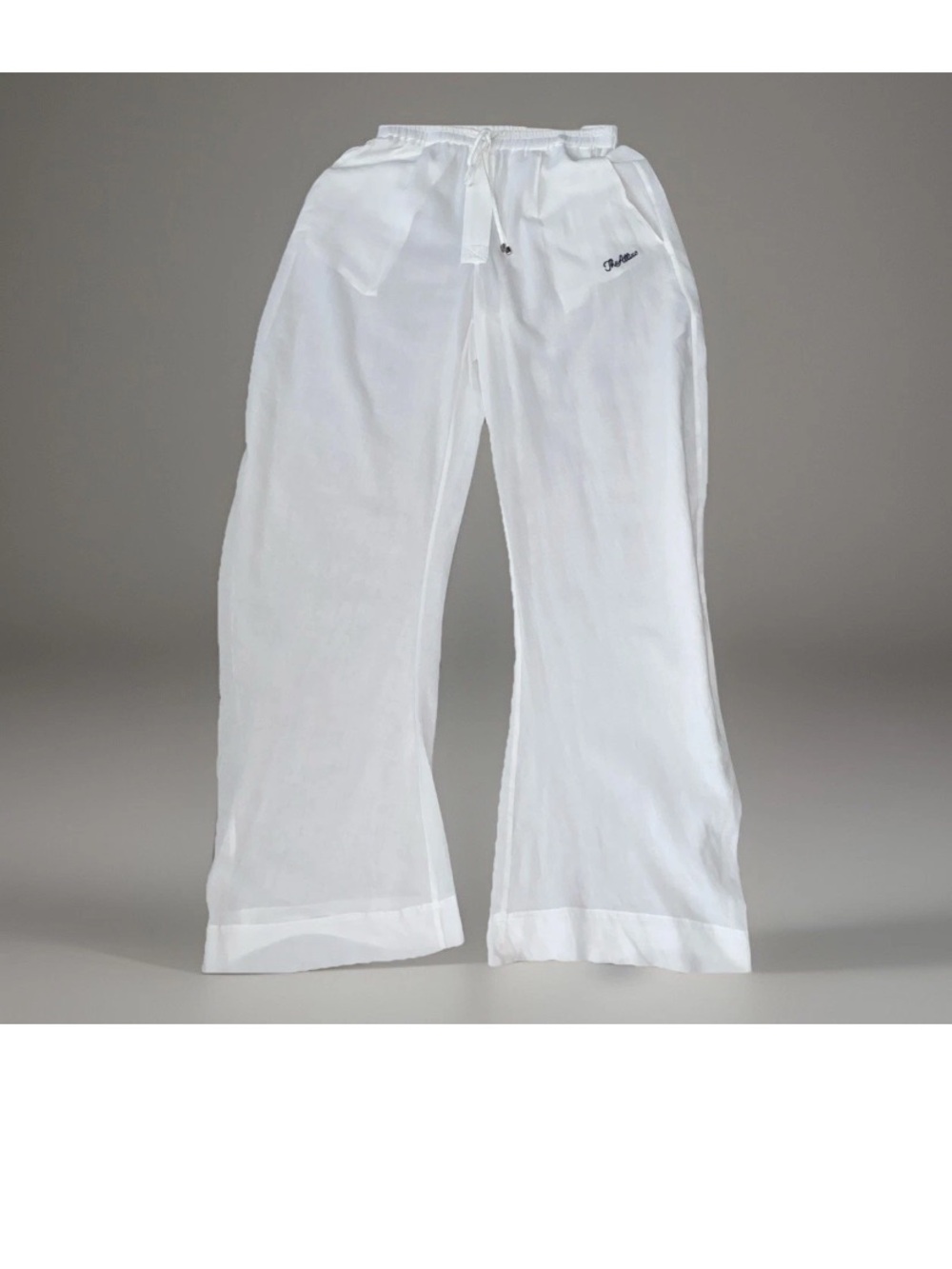 The Attico Cotton Sheer Beach Lounge Pants White EUR 36 US Small